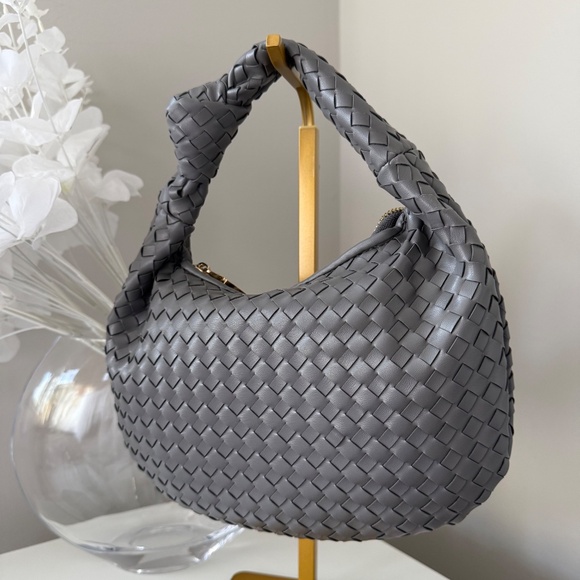 Melie Bianco Brigitte Satchel in Grey and Gold (NWOT) - Picture 3 of 4